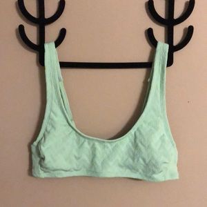 Mint Chevron Swimsuit Top NWOT